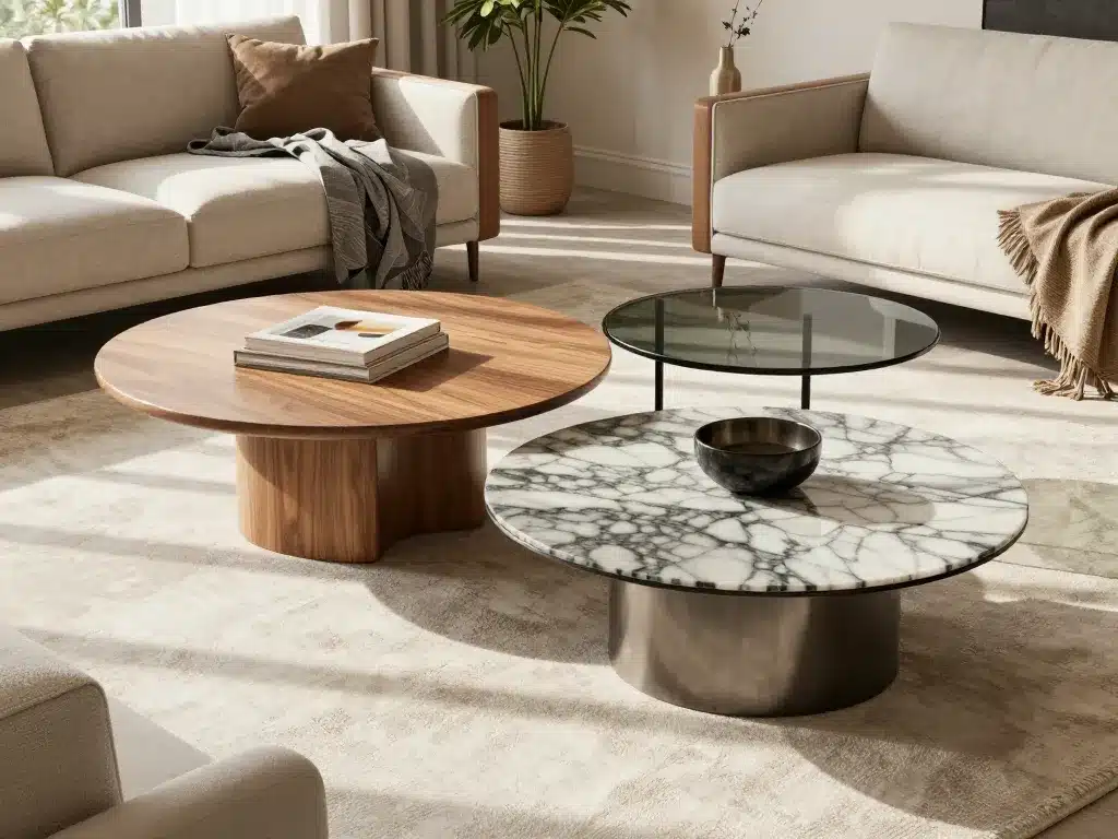 Différents matériaux table basse design made in design