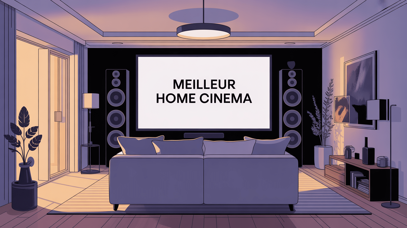 meilleur home cinema illustration salon moderne immersive