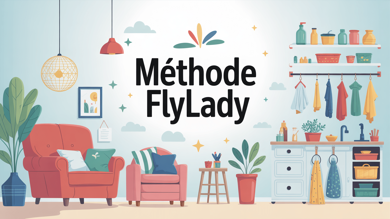 Maison ordonnée méthode flylady illustration