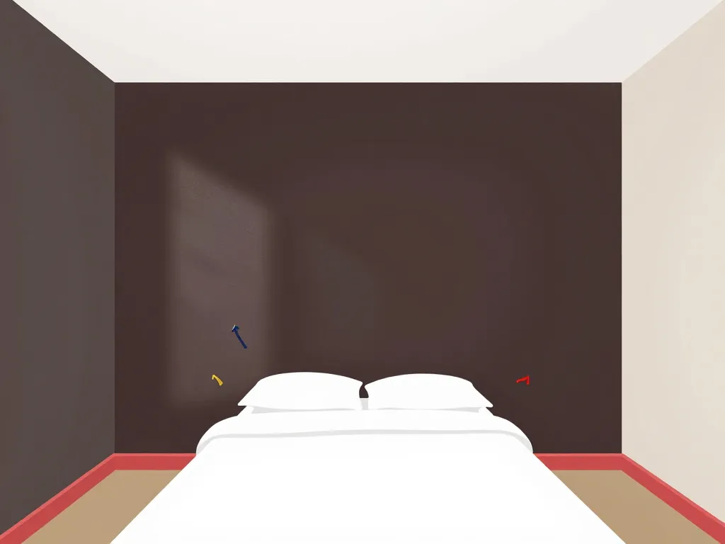 Techniques peinture chambre adulte tendance mur accent et finitions