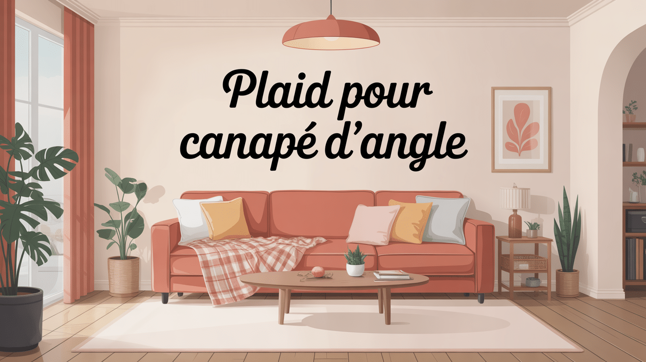 Plaid pour canapé d'angle élégant dans salon moderne