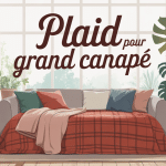 grand canapé moderne avec plaid pour grand canapé dans salon lumineux