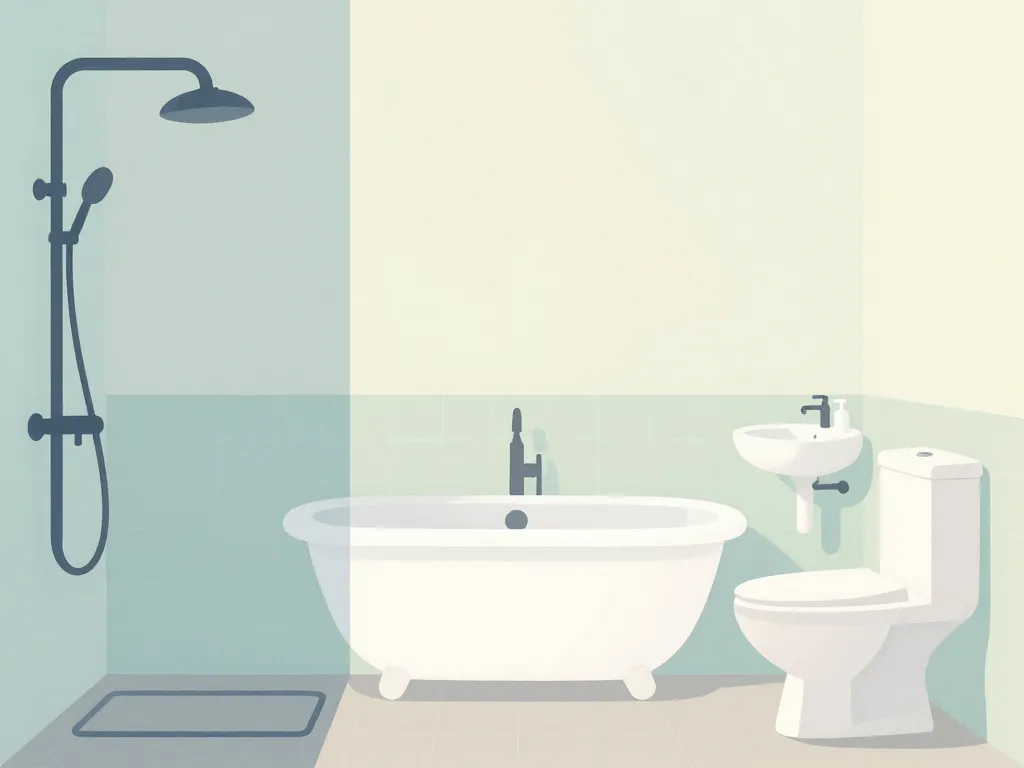 plan pour salle de bain douche baignoire vasque wc