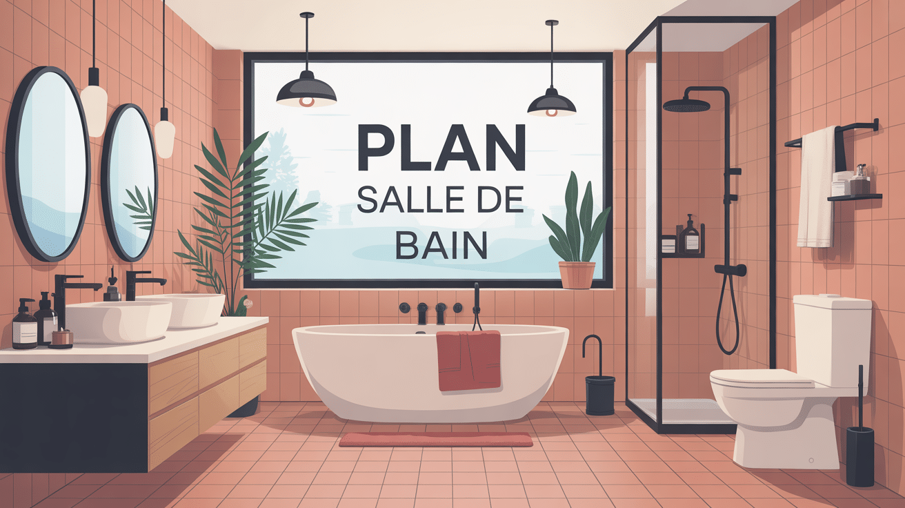 plan pour salle de bain décor lumineux et agencement ergonome