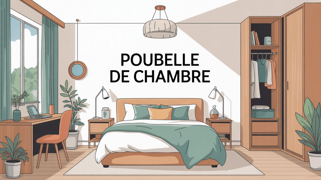 poubelle chambre décor moderne élégante discrète