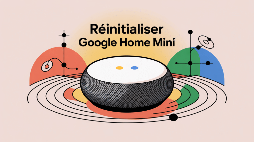 Illustration centrale reinitialiser google home mini