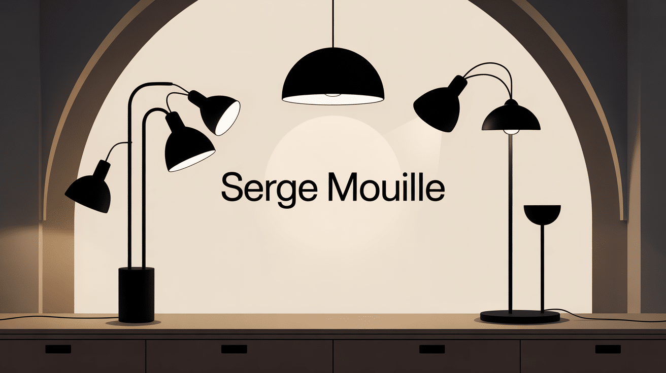 Illustration design Serge Mouille luminaires