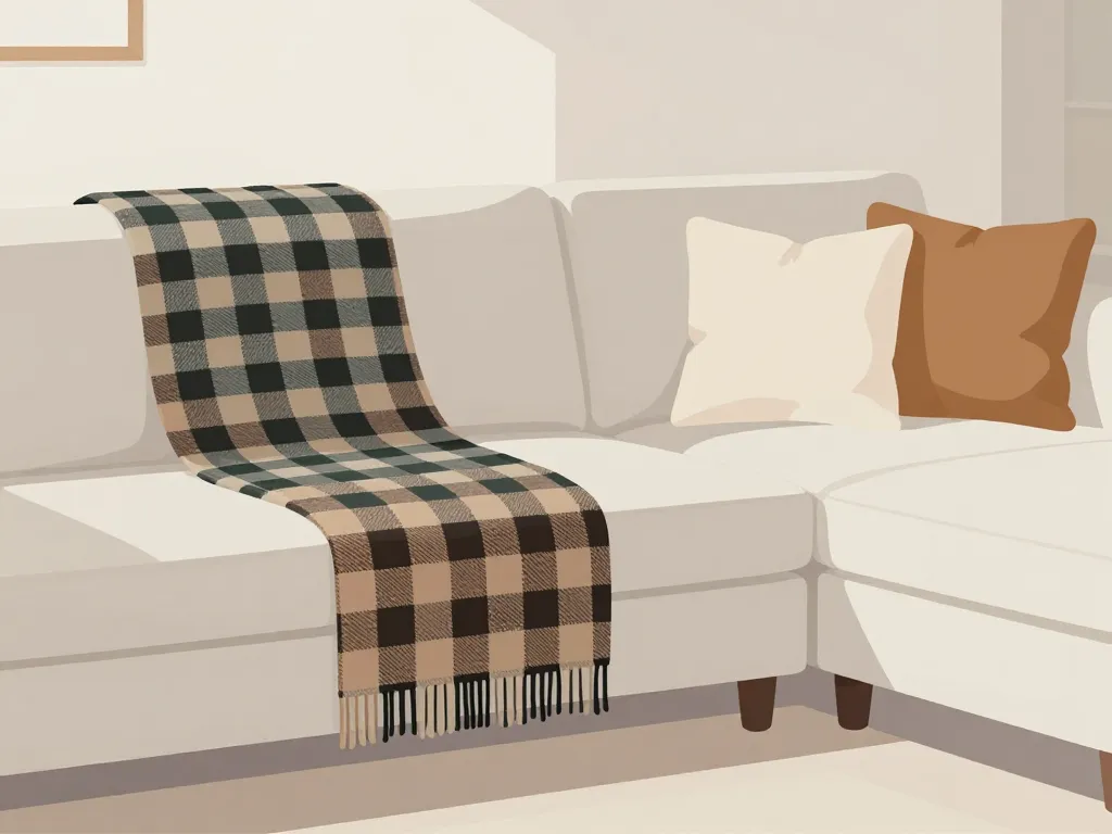 Styles et couleurs de plaid pour canapé d'angle