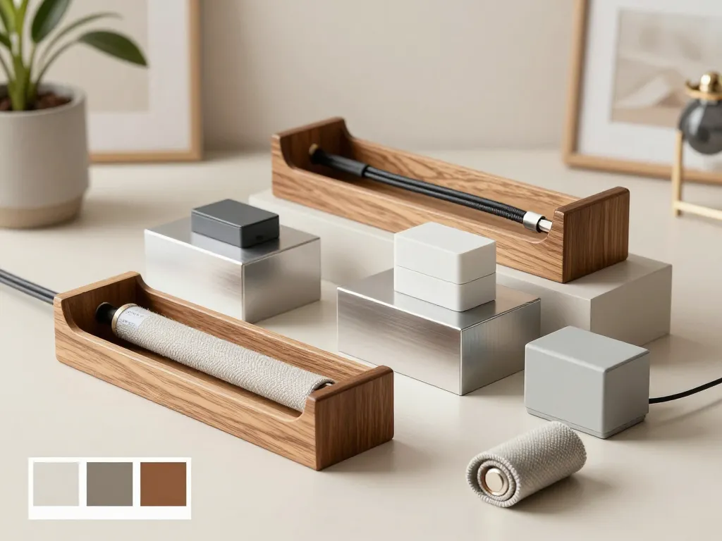 Divers matériaux de cache fils electriques design