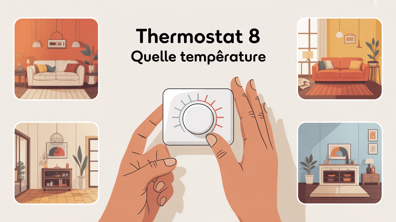 illustration thermostat 8 quelle température régulation chauffage