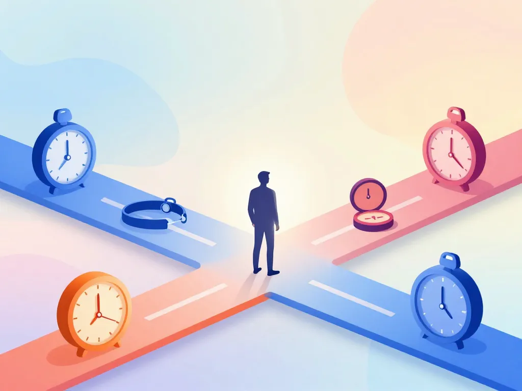 Illustration choix tic tac montre croisée style budget