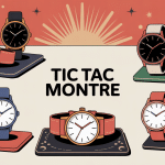 Illustration modèles tic tac montre homme femme enfant