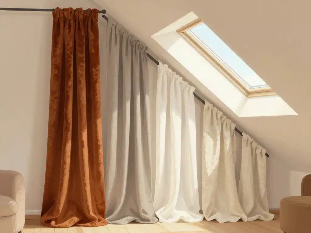 exemples tissus style rideau sous pente