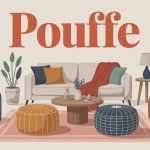un pouffe illustration déco intérieur cosy