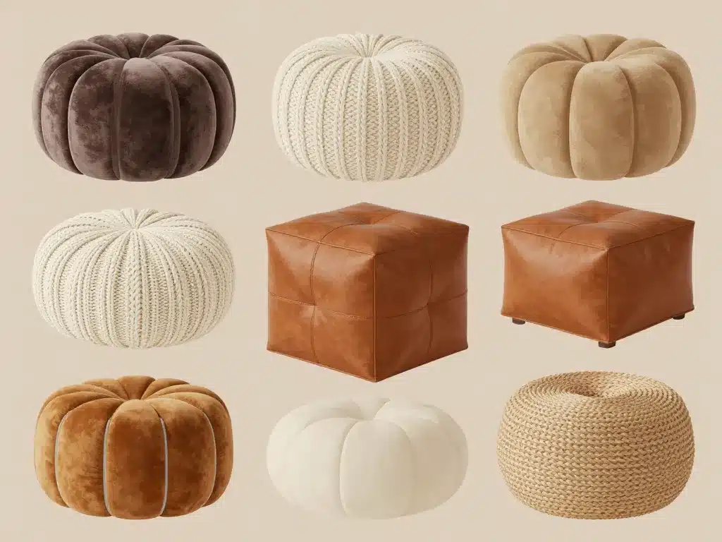 un pouffe différents styles salon chic