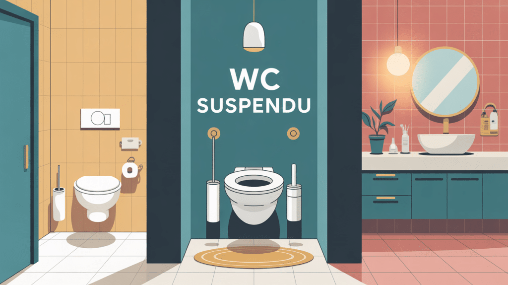 wc suspendus moderne illustration design salle de bains