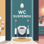 wc suspendus moderne illustration design salle de bains