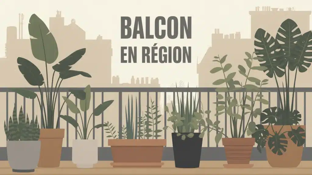 balcon en région avec plantes adaptées aux climats