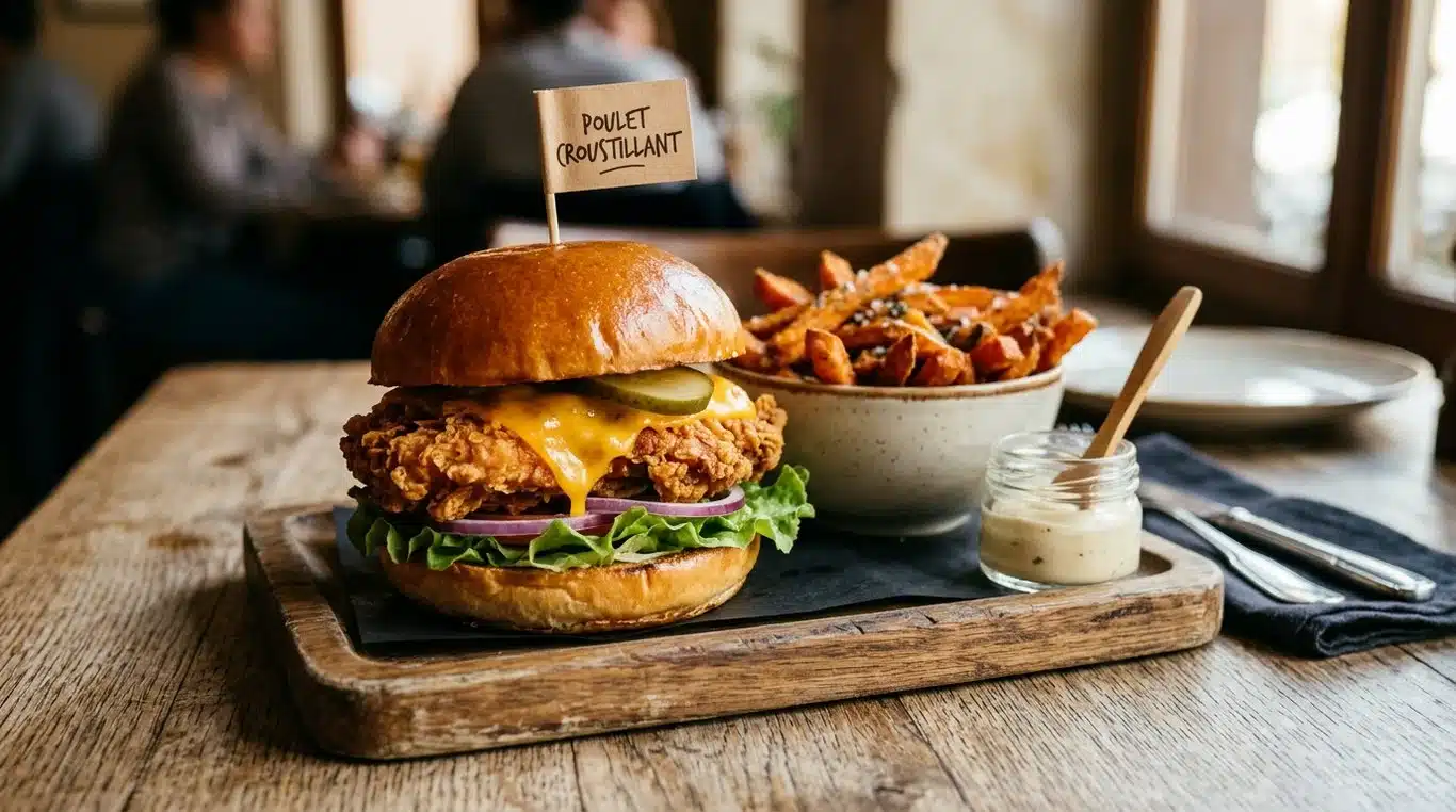 Burger au poulet croustillant Lock Style