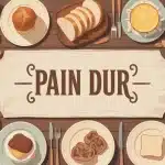Illustration pain dur divers usages en cuisine