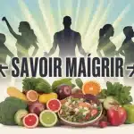Illustration vectorielle Savoir Maigrir avec aliments et personnes actives
