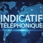 Carte du monde avec lignes de connexion indicatif téléphonique