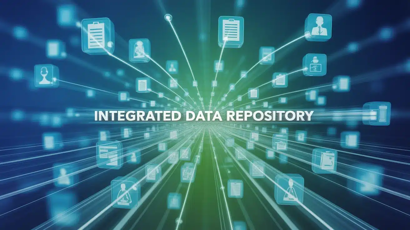 Écosystème numérique avec integrated data repository centralisé