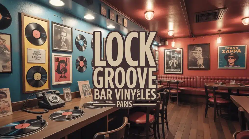 Bar vinyles Lock Groove Paris ambiance vintage années 60