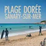 illustration plage dorée Sanary-sur-Mer sable mer turquoise