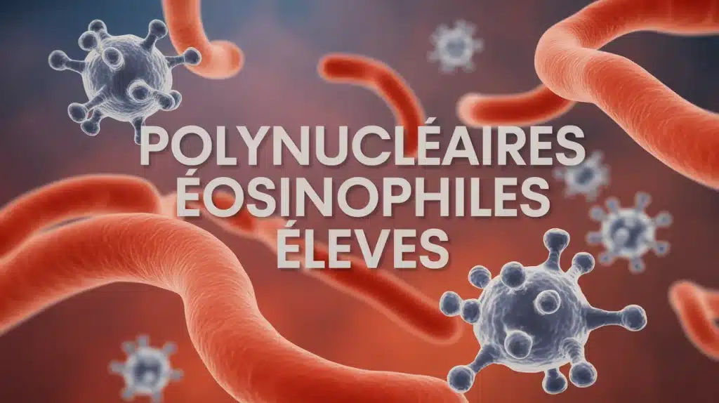 Illustration polynucléaires éosinophiles élevés globules blancs modernes