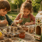 activité printemps enfants bricolage mangeoire jardin