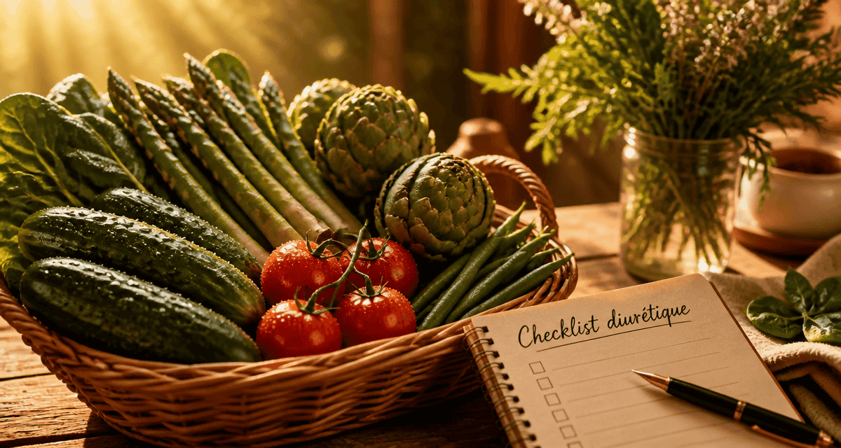 aliments diurétiques légumes frais panier