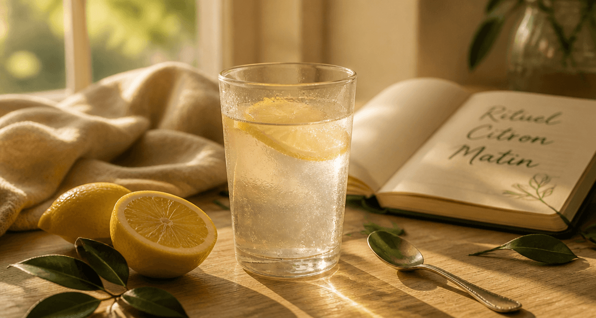 boire jus de citron le matin verre citron
