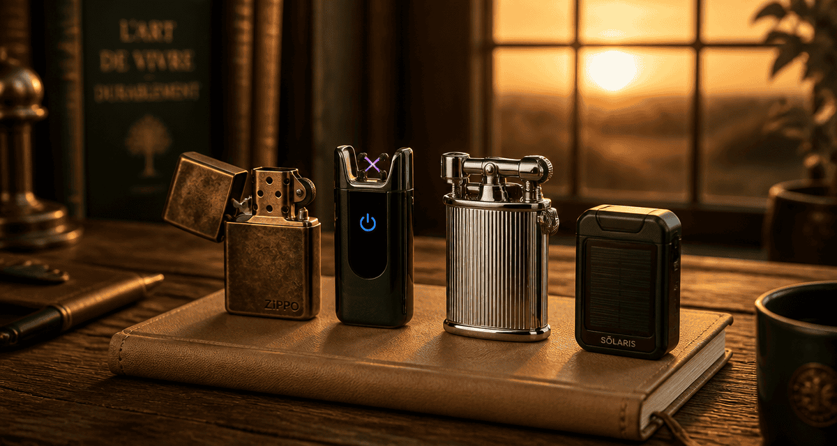 briquet zippo plasma tempête solaire sur table