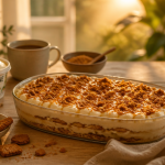 Dessert mascarpone crémeux avec speculoos et caramel