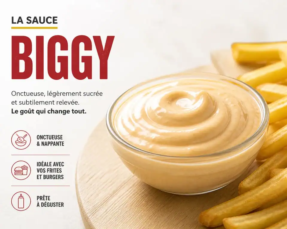Bol de sauce Biggy maison onctueuse pour accompagner des frites