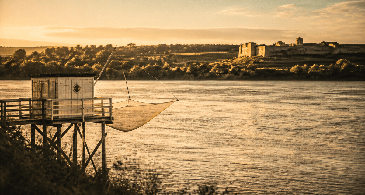 gironde fleuve estuaire carrelet vignobles