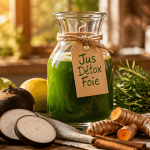 jus detox pour le foie carafe et ingrédients frais