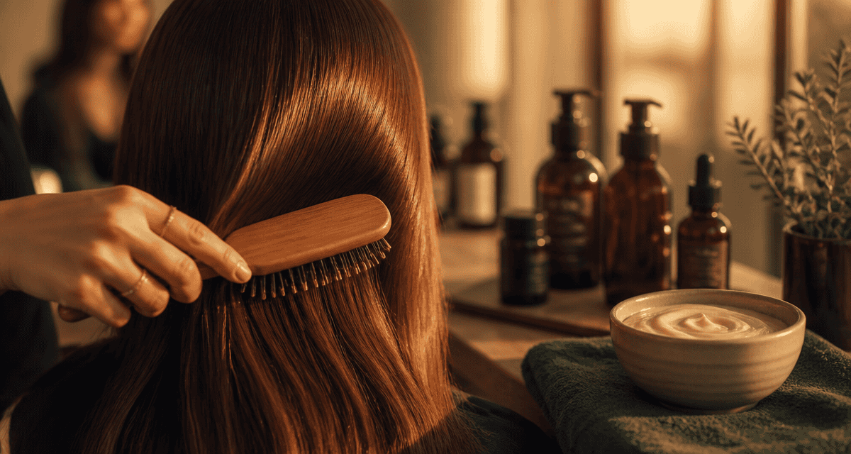 lissage tanin cheveux lisses et brillants