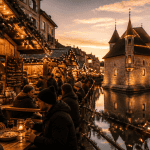 marche de noel annecy chalets bois palais ile