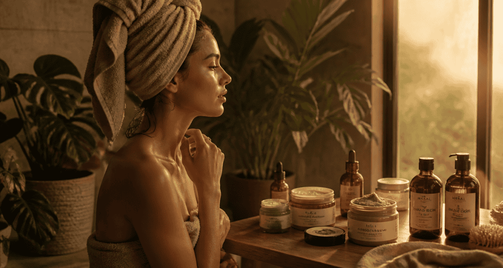 meilleur masque cheveux femme serviette