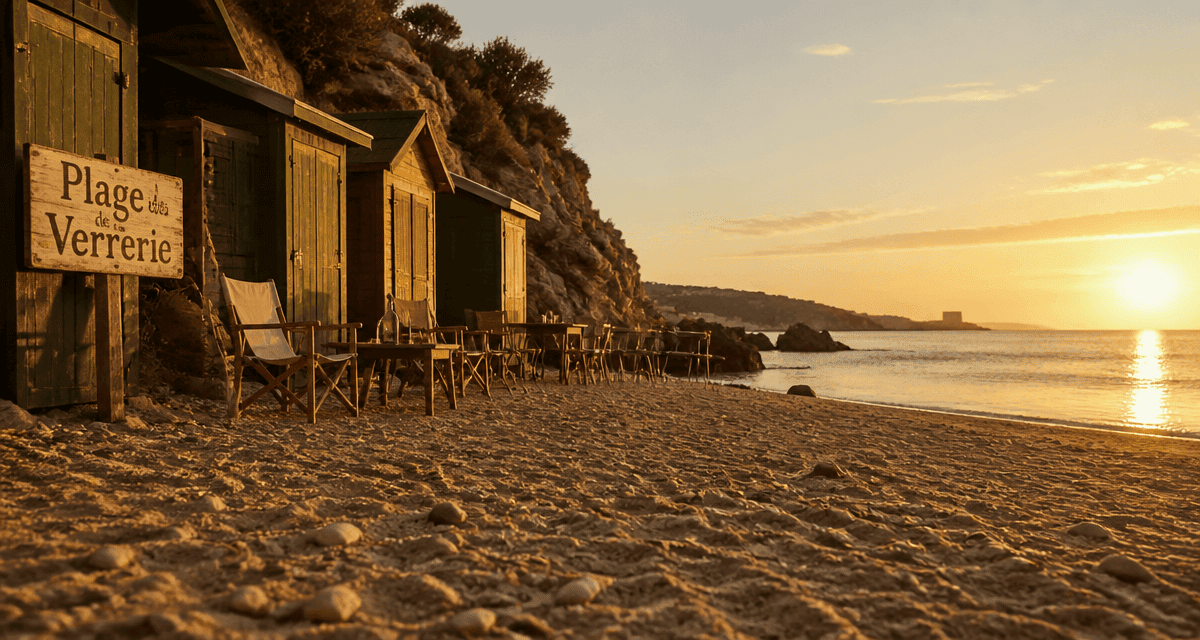 plage de la verrerie marseille sable galets cabanons