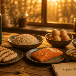 Prise de masse musculaire aliments sur table