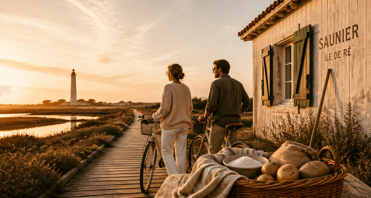 que faire ile de ré couple vélo marais salants