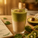 smoothie perte de poids vert et beige