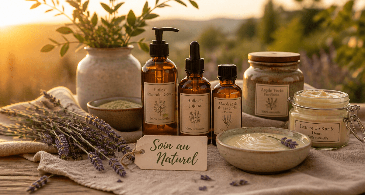 soin au naturel flacons huiles lavande