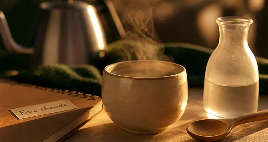 Boire de l eau chaud le matin : tasse fumante 49-65°C