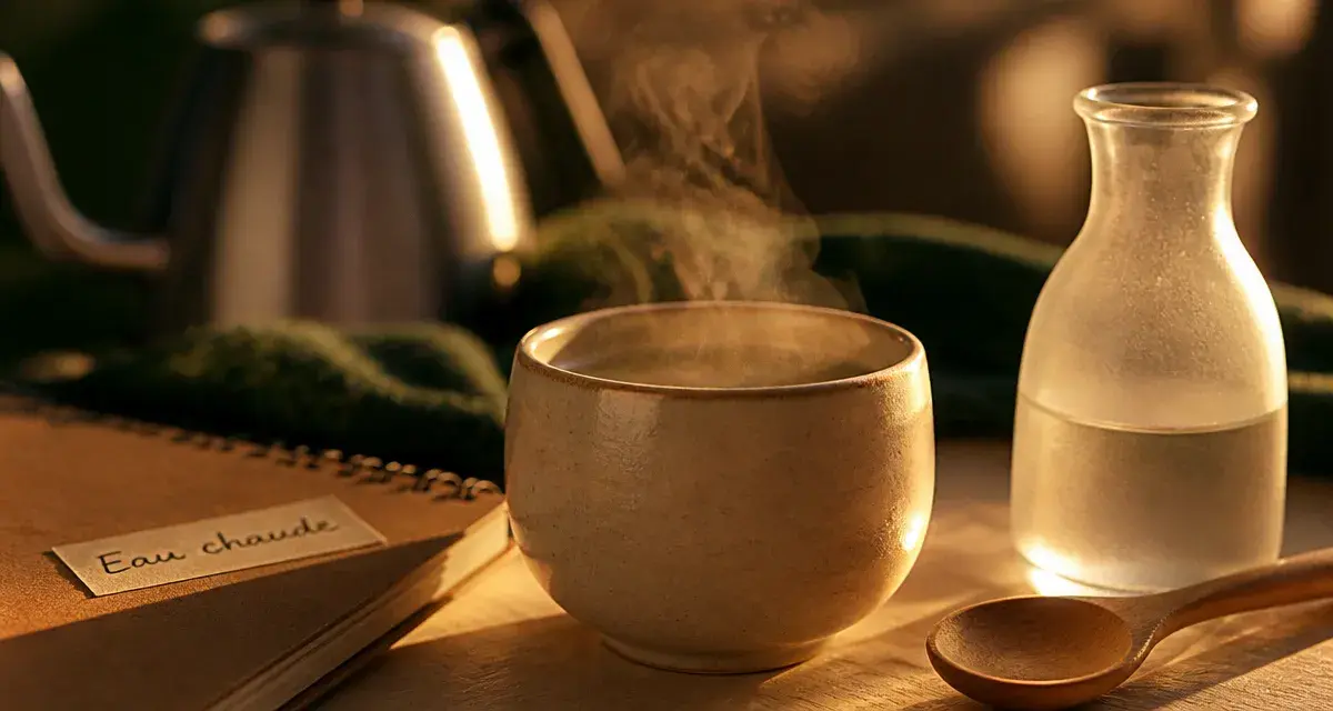 Boire de l eau chaud le matin : tasse fumante 49-65°C