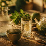 boisson pour perdre du poids sur table en bois