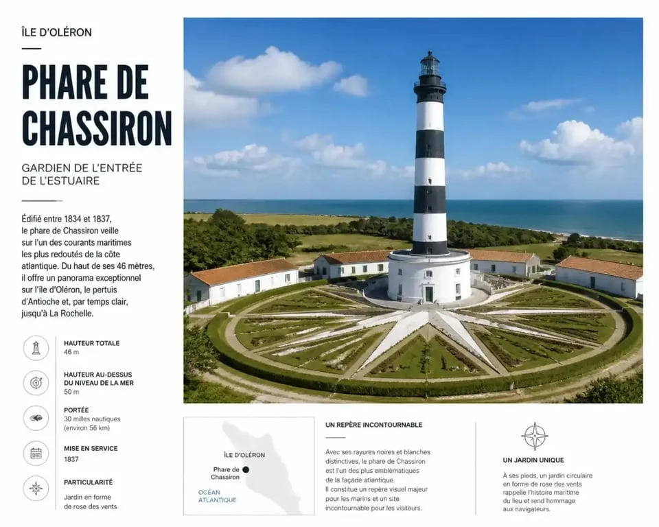Phare de Chassiron, site incontournable pour une visite de l'île d'Oléron